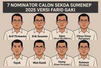 7 calon potensial Sekda Sumenep versi Farid Gaki.
